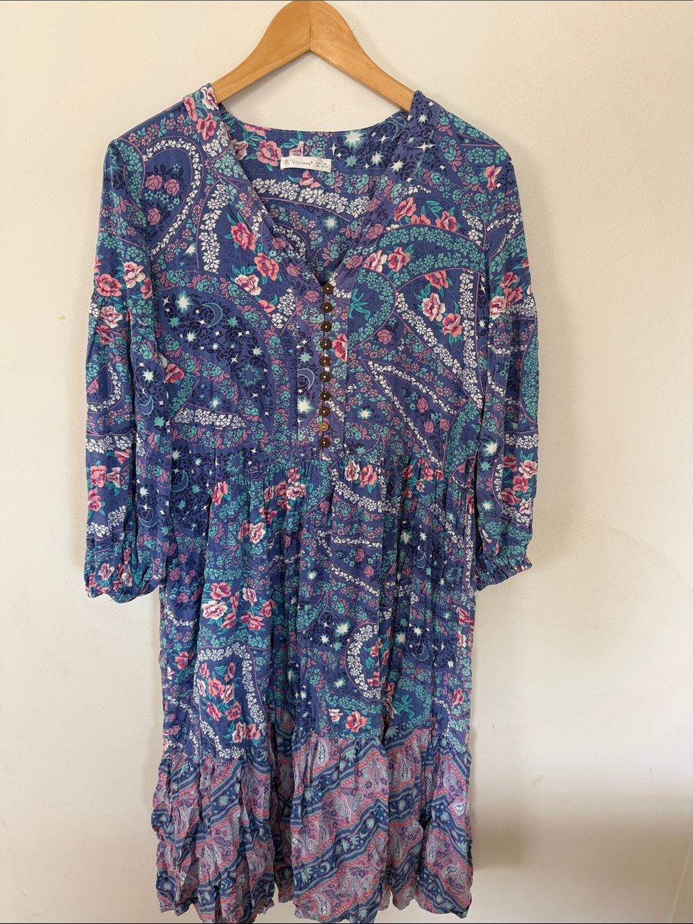 90’s babydoll Floral Paisley Dress